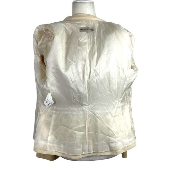 New Emporio Armani Single-breasted Fitted High/low Peplum Blazer Size 12 - Picture 13 of 15